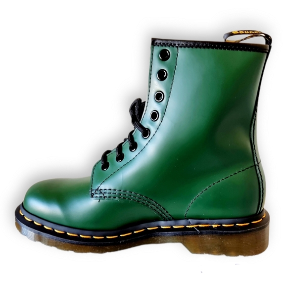 Dr. Martens 1460 8-Eye, green leather boots UK 4 | US / AU 6 | EUR 37 - Picture 5 of 10